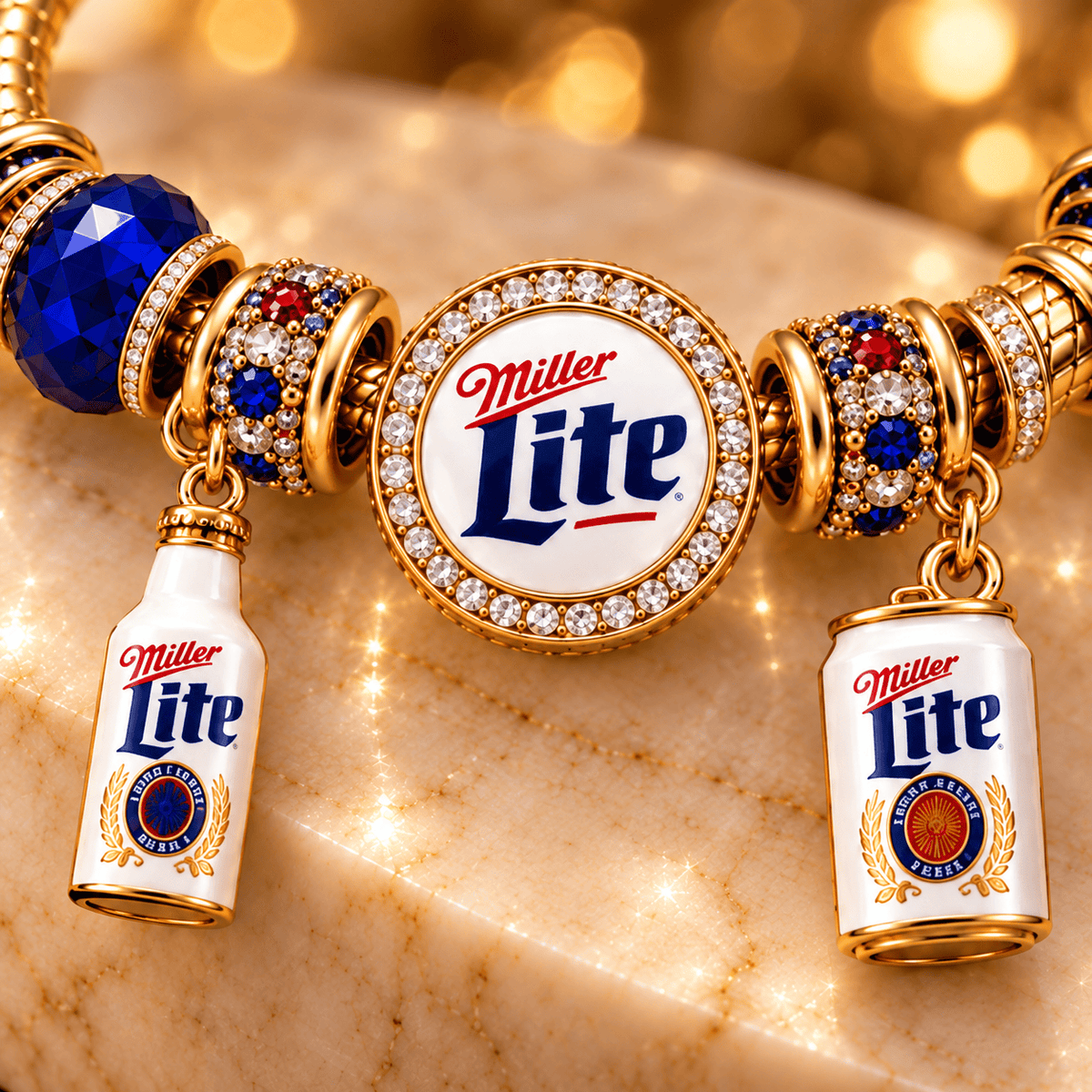 MIL Gold Charm Bracelet Set PNPA
