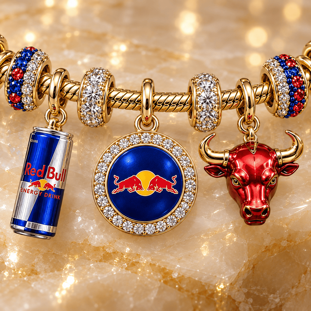RBL Gold Charm Bracelet Set PNPA