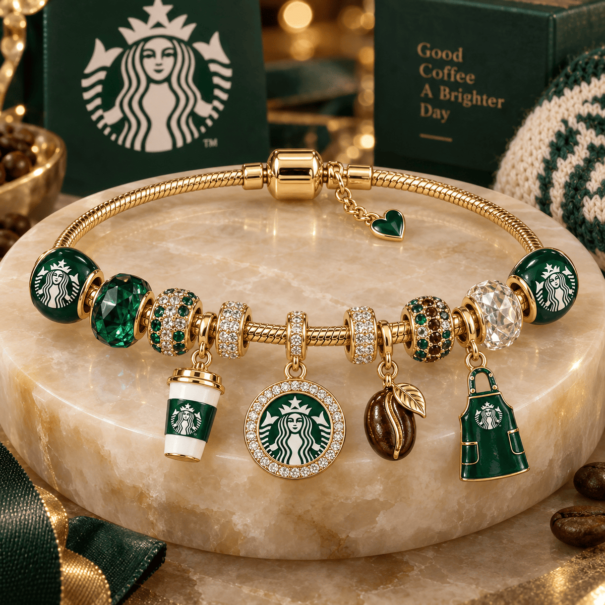 STBK Gold Charm Bracelet Set PNPA
