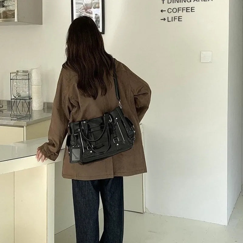 Fashion PU Leather Women's Shoulder Bag Leisure Crossbody Bag Handbags for Women Designer Luxury Female Large Capacity Tote Bag