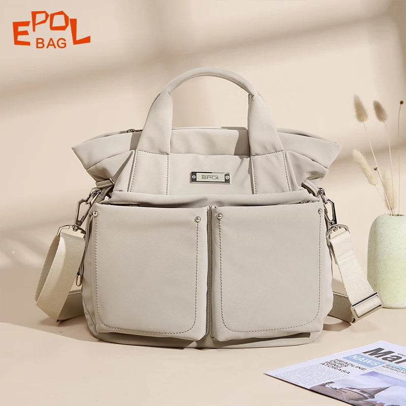 EPOL Small Tote Bag 2026 Travel Fashion Women's Handbags Casual Waterproof Large Capacity Multiple Pockets Shoulder Bags 6116-02