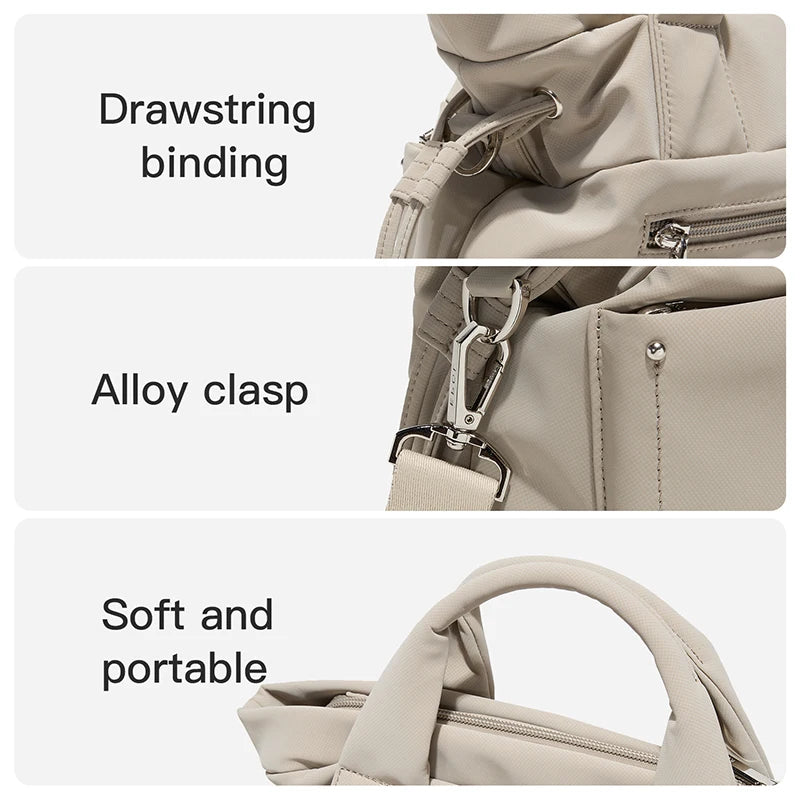 EPOL Small Tote Bag 2026 Travel Fashion Women's Handbags Casual Waterproof Large Capacity Multiple Pockets Shoulder Bags 6116-02