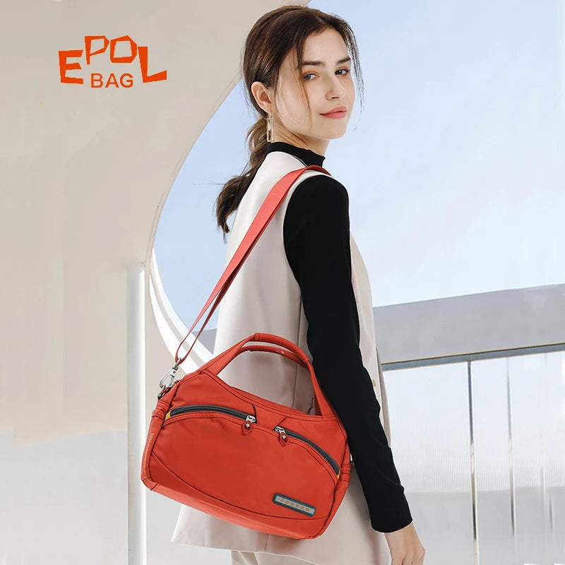 Epol Women's Handbags Large Capacity Two-way Zipper Lightweight Shoulder Bag Sports Travel Multi-purpose Crossbody Bags 2587-10